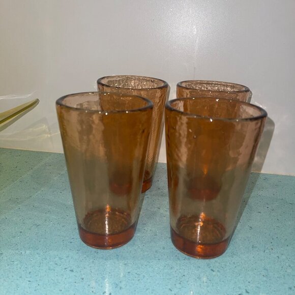 Fire And Light Tumbler Glass Set Of 4 Recycled Copper - Picture 7 of 8